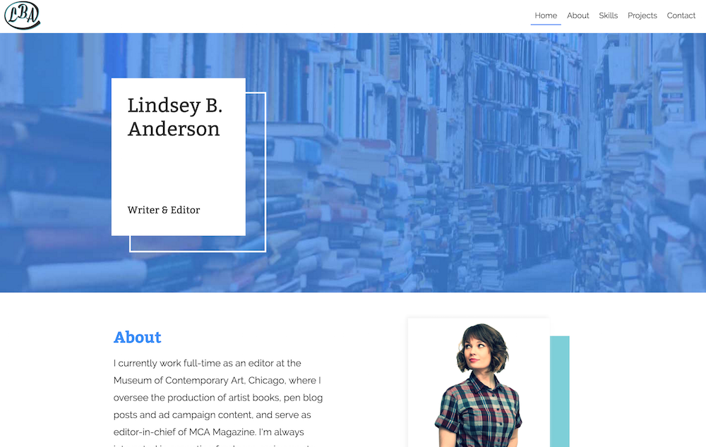 Thumbnail image of Lindsey Anderson's Portfolio Site